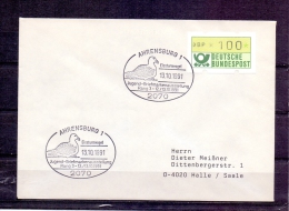 Deutsche Bundespost - Eissturmvogel - Jugend Briefmarkenausstellung - Ahrensburg 13/10/1991 (RM4314) - Marine Web-footed Birds