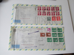 Delcampe - Luftpostbriefe 2 Stück Brasilien - Deutschland 1962 Registrado / R-Brief - Briefe U. Dokumente