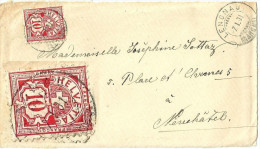 Briefvs  Lengnau (Aargau) - Neuchâtel        1901 - Cartas & Documentos