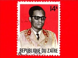 ZAIRE - USATO - 1972 - Presidente Joseph D. Mobutu - 14 - Usados