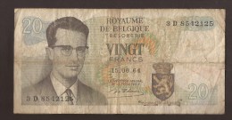 België Belgique Belgium 15 06 1964 20 Francs Atomium Baudouin. 3 D 8542125 - 20 Francs