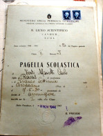 ITALIA REGNO 1944, PAGELLA SCOLASTICA CON 2 MARCHE DA BOLLO - Diplômes & Bulletins Scolaires