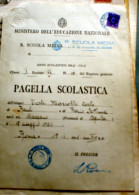 ITALIA REGNO 1942, PAGELLA SCOLASTICA CON  MARCHE DA BOLLO - Diplomi E Pagelle