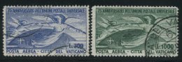 1949 Vaticano, 75° Anniversario U.P.U., Serie Completa Usata - Poste Aérienne