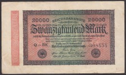 P 84 -Deutsches Reich -- Germany 20000 Mark 20-2- 1923.     Q - BK 308454. - 20000 Mark