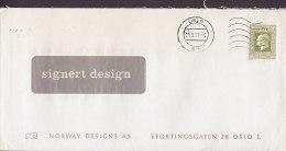 Norway NORWAY DESIGN A.S., OSLO (Br. 1) 1973 Cover Brief 1 Kr König Harald Stamp - Covers & Documents