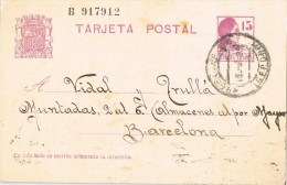 9167. Entero Postal TORTELLÁ (gerona) 1932. Fechador Argelaguer - 1931-....