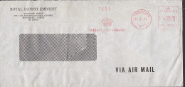 Denmark Airmail ROYAL DANISH EMBASSY (Japan) TMS Udenrigsministeriet (Foreign Ministery) KØBENHAVN 1973 Cover Brief - Franking Machines (EMA)