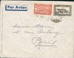 MAROC  MOROCCO LETTRE CASABLANCA + DAGUIN MAROC PAQUES 1938 IIEME CONGRES DU RAISIN  1937 TB - Brieven En Documenten