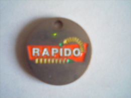 Jeton De Caddie Métal,Rapido, Sans Attache - Trolley Token/Shopping Trolley Chip