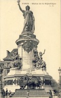 CPA -  PARIS, Statue De La République  - 2 Scans - Statuen