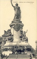 CPA -  PARIS, Statue De La République  - 2 Scans - Statue