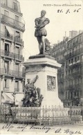 CPA -  PARIS,  Statue D´Étienne Dolet  - 2 Scans - Statue