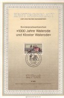 ALLEMAGNE  Carte  Notice 1er Jour 1986 Monastere Walsrode - Abdijen En Kloosters