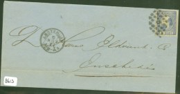 ACHTERZIJDE KLEINRONDSTEMPEL ENSCHEDE HANDGESCHREVEN BRIEF Uit 1871 Van AMSTERDAM Naar ENSCHEDE NVPH 7 (8613) - Brieven En Documenten