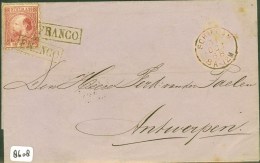 BRIEFOMSLAG Uit 1868 Van SCHIEDAM Naar ANTWERPEN  NVPH 8 (8608) ) - Cartas & Documentos