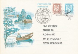 I5623 - Finland (1988) Helsinki / 110 00 Praha 1 - (Stamps Exhibition PRAGA 1988) - Storia Postale