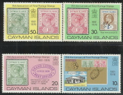 Cayman Islands 1976 75th Anniversary First Stamp Set MNH - Caimán (Islas)