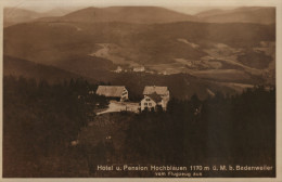 Hotel Pension Hochblauen. Vom Flugzeug Aus. Hotelstempel - Badenweiler