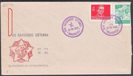 Yugoslavia 1950, Illustrated Cover "National Uprising Day" W./ Special Postmark "Orahovica", Ref.bbzg - Briefe U. Dokumente