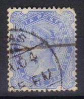 W134 - INDIA 1900 , Vittoria 2/6 Anna Yvert N. 56. Un Angolo Arrotondato - 1882-1901 Imperium