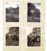 52 - CORGIRNON - Lot 4 Photographies - AGENCE POSTALE - FEMME HOMME FILLETTE VELO BICYCLETTE Matériel Agricole - Eclaron Braucourt Sainte Liviere