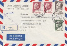 PRESIDENT, STAMPS ON REGISTERED COVER, 1971, YOUGOSLAVIA - Storia Postale