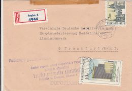 STAMPS ON REGISTERED COVER, NICE FRANKING, 1970, CZECHOSLOVAKIA - Briefe U. Dokumente