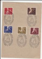 PERSONALITY STAMPS, COMMERCIAL CONGRESS SPECIAL POSTMARK ON POSTCARD, 1947, HUNGARY - Cartas & Documentos