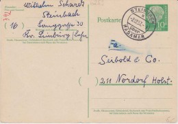 Bund Heuss Gzs P 31 PSt I Stempel Steinbach ü Hadamar 1957 - Cartoline - Usati