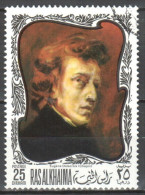 Ras Al Khaima 1969 Frederic Chopin - Mi.276  - Used - Ra's Al-Chaima