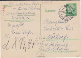 Bund Heuss Gzs P 31 PSt I Stempel Maar ü Lauterbach Hessen 1957 - Cartoline - Usati