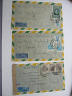 1946/48,   3 Lettre Via Aerea A Alemanha - Storia Postale