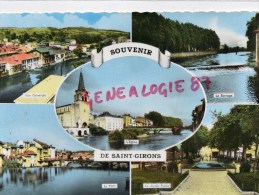 09 - SOUVENIR DE ST SAINT GIRONS - BARRAGE -EGLISE- JARDIN PUBLIC - Saint Girons
