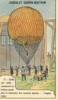CHROMO (aerostation B4 )DANS LES AIRS Lancement De Ballons Sonde (pub Guerin Bouton) - Globos