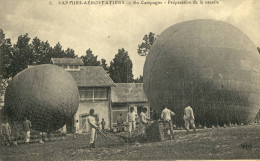 CPA (aerostation B4)   SAPEURS AEROSTIERS En Campagne Preparation De La Nacelle - Luchtballon