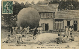 CPA (aerostation B4)   SAPEURS AEROSTIERS  Gonflement D Un Ballon A L Usine Militaire A Hydrogene Du Camp De Chalons - Globos