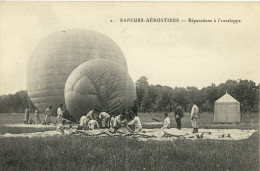 CPA (aerostation B4)   SAPEURS AEROSTIERS   Disposition D Une  Compagnie En Campagne - Luchtballon