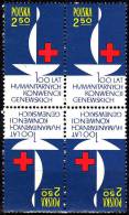 POLAND 1963 Red Cross Blocks Tete-beche Fi 1244 Mint Never Hinged - Neufs