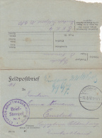 FELDPOFTBRIEF, ETAPPEN- KRAFTWAGEN-KOLONNE, BRIEF -STEMPEL, FELDPOSTSTATION, 1917, WW1 - WW1 (I Guerra Mundial)