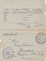 FELDPOFTBRIEF, KAIS DEUTSCHE, FELDPOSTSTATION, BRIEF-STEMPEL, 1917, WW1 - 1. Weltkrieg