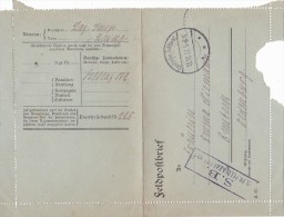 FELDPOFTBRIEF, DEUTSCHE FELDPOST, S.B. GL. PR. FELDLAZARETT, A LITLLE BIT DAMAGED, 1917 - Guerre Mondiale (Première)