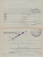 FELDPOFTBRIEF, FELDPOSTSTATION, S.B. ET. KRAFTWG. PARK, 1916, WW1 - Prima Guerra Mondiale