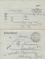 FELDPOFTBRIEF, K.D. FELDPOSTEXPED, GEPRUFT 12/ L 80, 1916, WW1 - WW1