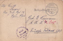 FELDPOFTKARTE, K.D. FELDPOST, BRIEF- STEMPEL, 1918, WW1 - WW1