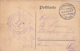 FELDPOFTKARTE, K.D. FELDPOSTSTATION,  BRIEF- STEMPEL, 1916, WW1 - Guerre Mondiale (Première)