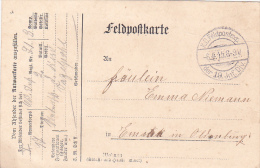 FELDPOFTKARTE, K.D. FELDPOSTEXPEDITION, DER 19 INF. DIV., 1915, WW1 - WW1