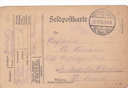 FELDPOFTKARTE, K.D. FELDPOSTEXPEDITION, 51. RES.  DIV., 1915, WW1 - 1. Weltkrieg