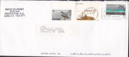 Canada PENTICTON (BC) 1997 Cover Lettre YONKERS United States Bird Vogel Oiseau Falcon Schiff Ship Commonwealt Games - Storia Postale