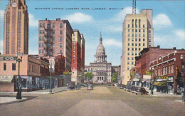 Michigan Lansing Michigan Avenue Looking West - Lansing